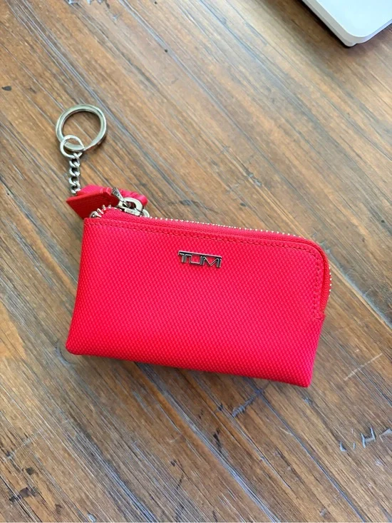 Tumi Zip Key Pouch with Silver Hardware