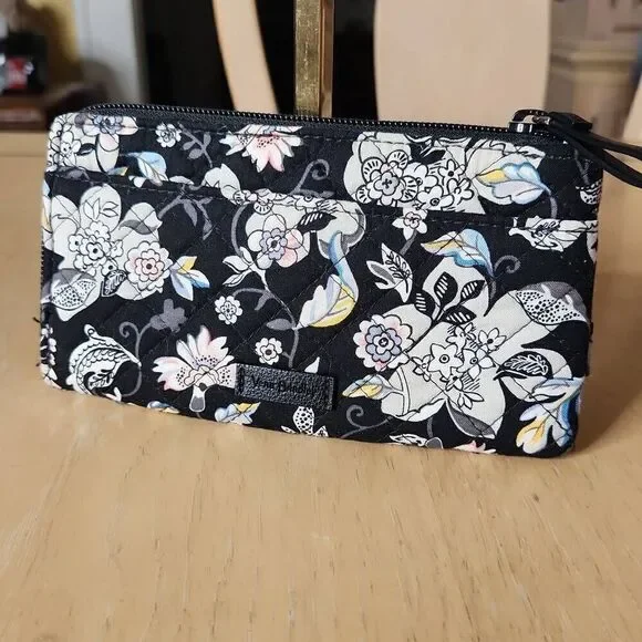 Vera Bradley Holland Garden black floral wallet
