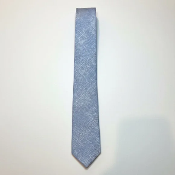 NWOT Ben Sherman Men’s Pale Blue Tie Easter Spring Summer Cotton Silk‎ Blend