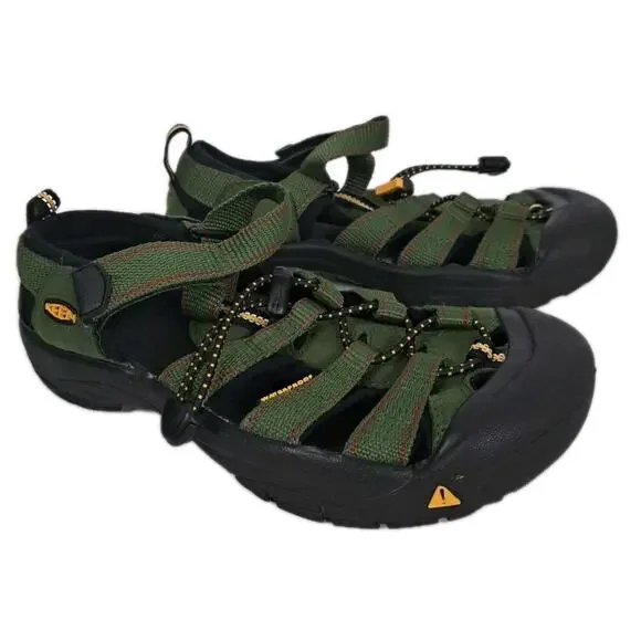 Keen Newport H2 Closed Toe Sandals Dark Green Waterproof Big Kids 4 Outdoor