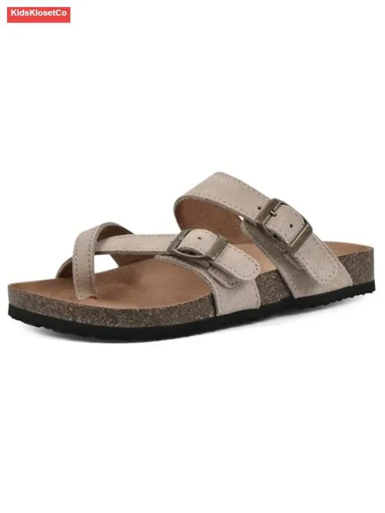Girls Flat Sandal Footbed Slide Sandals