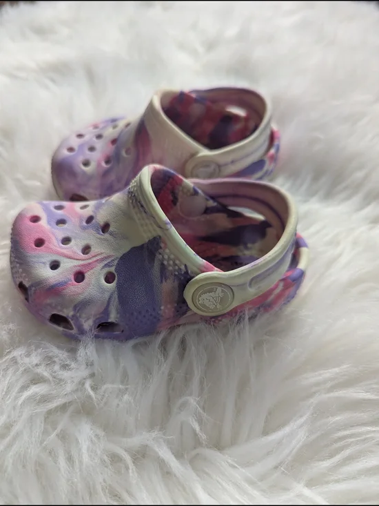 Crocs Kids' Tie-Dye Clog - Pink & Purple