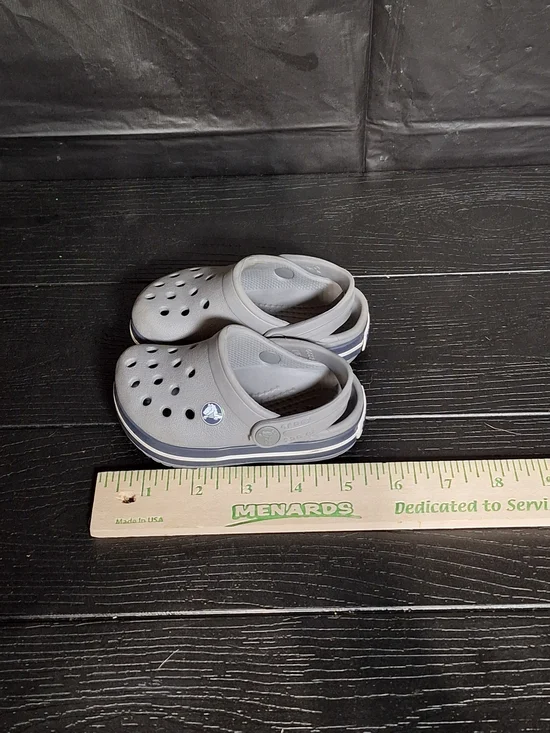 Kids Lightweight Slip-On Croc Clog in Light Gray