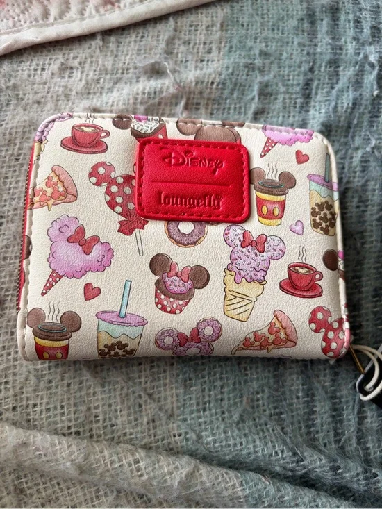 Loungefly Disney Mickey Mouse & Minnie Mouse Treats Mini Zipper Wallet
