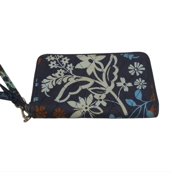 Vera Bradley Grab & Go Wristlet Wallet Java Floral 2016 Retired