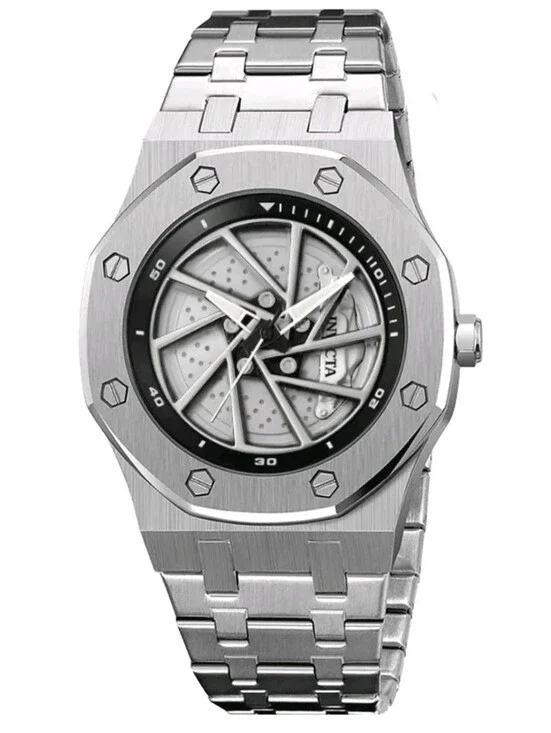 🏁 NEW Invicta Speedway Rim White Brake Caliper Men's Watch - 42mm Steel 69486