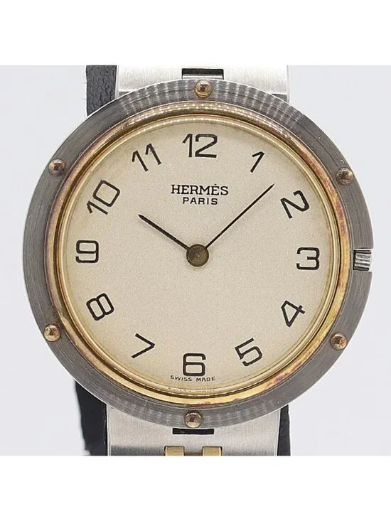 Hermes Olympia Quartz Gold Dial Watch