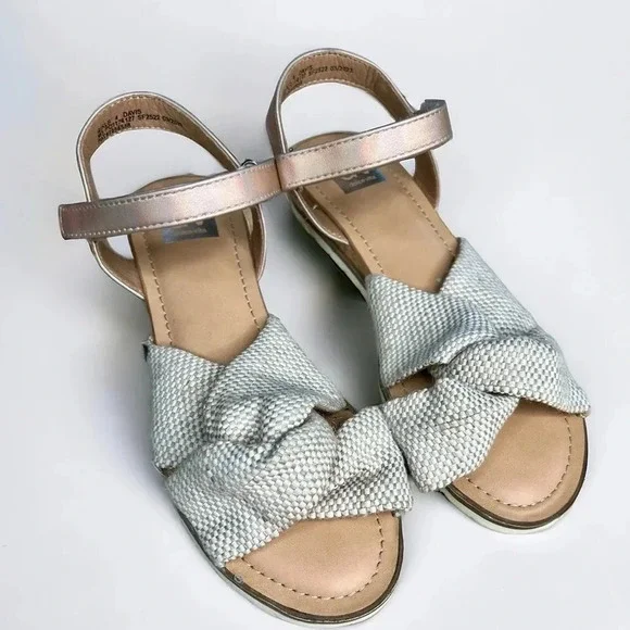 DV by Dolce Vita Girls Davis Woven Sandals Beige Size 4 Casual Strap