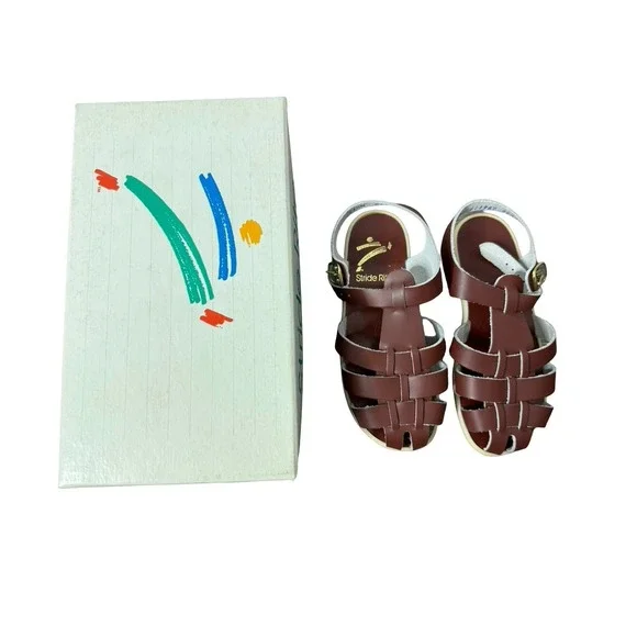 Vintage Stride Rite Brown‎ Fisherman Sandals size 11 1/2 M new
