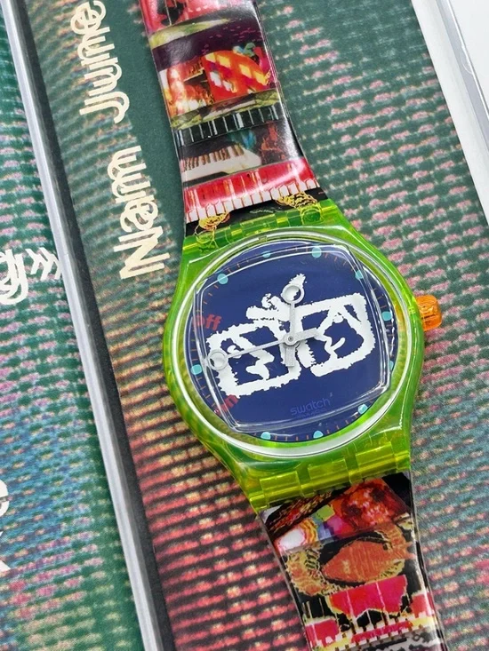 1996 New SWATCH Art Special Limited Edition ZAPPING Nam June Paik SLZ104