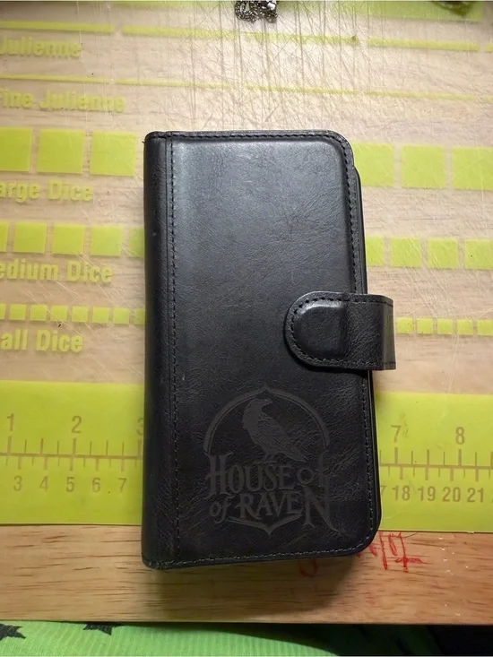 Black Leather Folio Phone Case