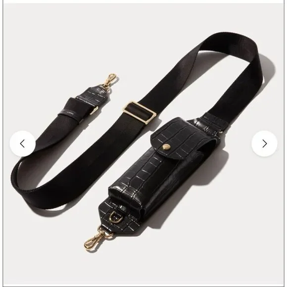 Bandolier black Lana crossbody crocodile/croc sunglasses strap No CASE**nip/nwt