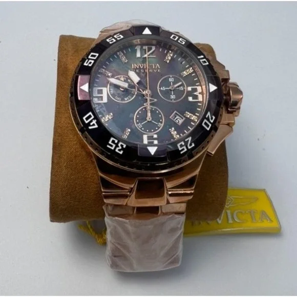 #W017 Invicta Reserve Excursion 33347 Swiss Quartz Diamond 50mm Men's Watch
