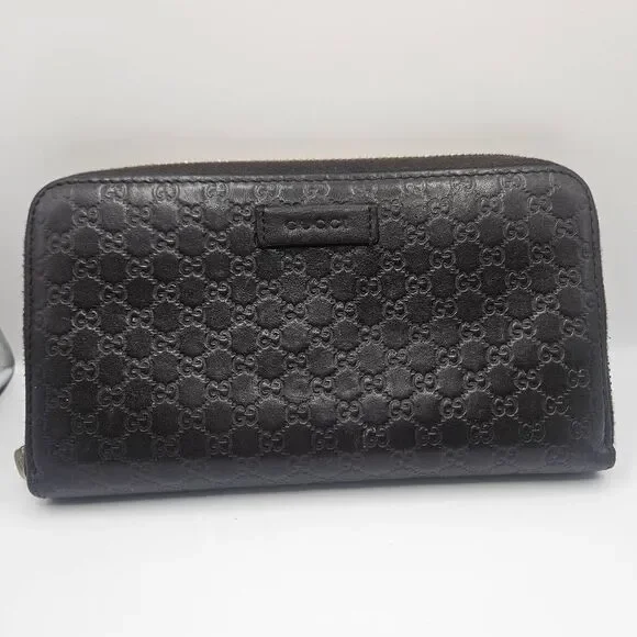 Gucci Micro Guccissima Brown Leather Wallet