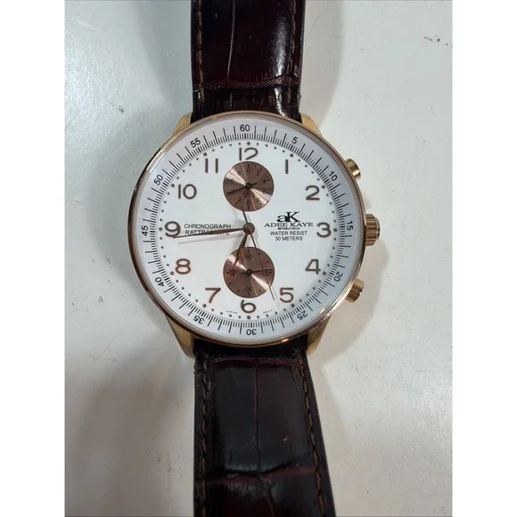 Adee Kaye Beverly Hills Chronograph Rattrapante Quartz Gold Men's Watch
