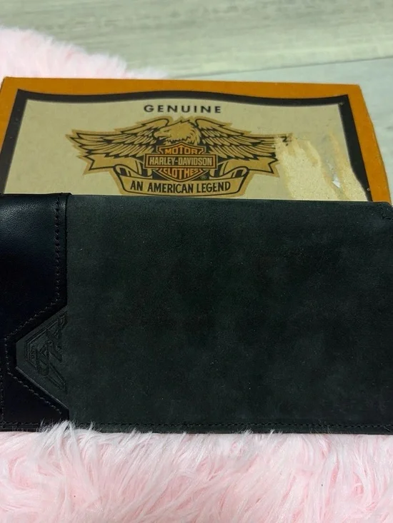 Harley-Davidson Black Leather Wallet/Checkbook