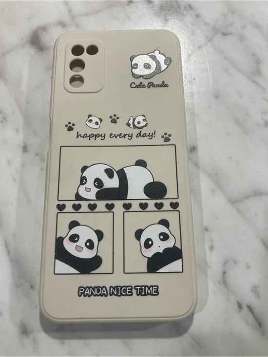 Cute Panda Beige Silicone Phone Case - Soft Protective Cover