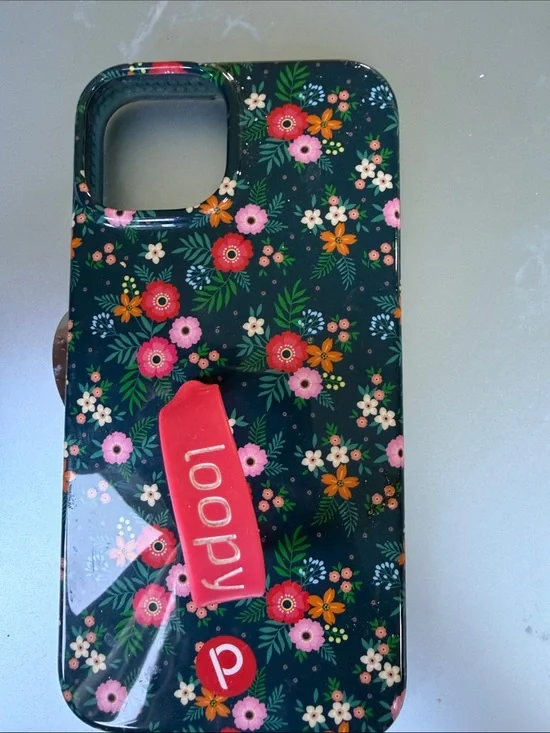 Floral Phone Case in Pink Accent - Unbranded
