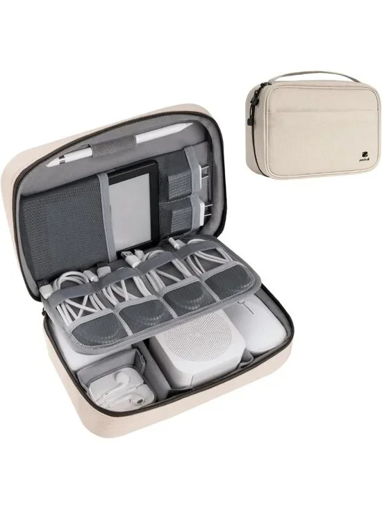Large Capacity Electronic Organizer Bag - Shockproof Travel Case for Cables