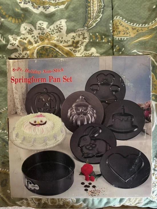 Springform Pan Set - Black 8-Piece Holiday Non-Stick