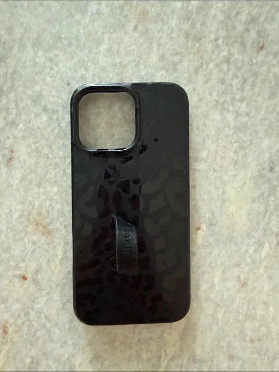 Loopy Phone Case - Black Leopard Print