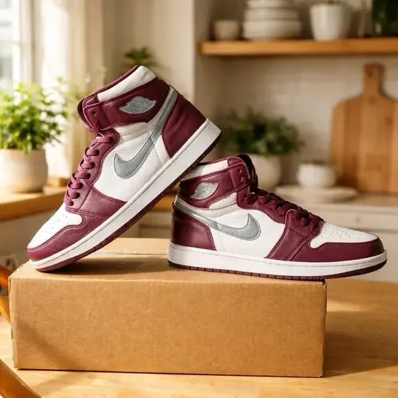 Men’s 13 Air Jordan 1 High Bordeaux Size 13 Pre Owned No Box