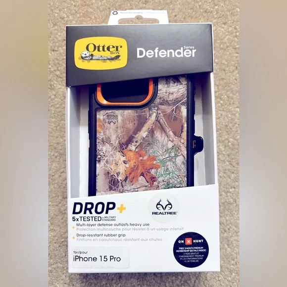 NIB OtterBox iPhone 15 Pro Realtree Camo Phone Case