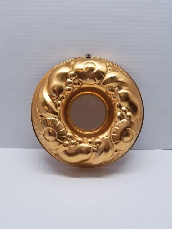 Copper Fruit Pattern Round Jello Mold