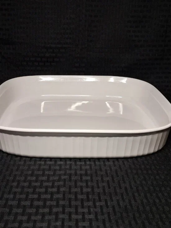 Vintage Large Corning French White F-21-B 4.5L Lasagna Casserole Pan