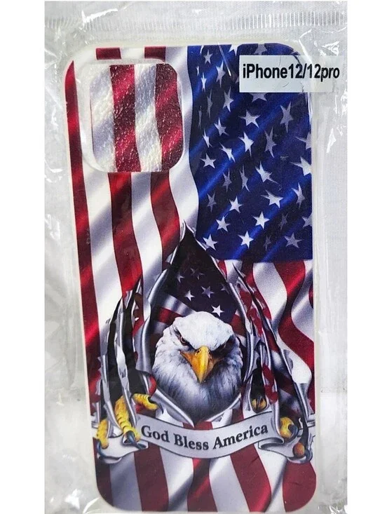 God Bless America Bald Eagle Case For iPhone 12 & 12 Pro