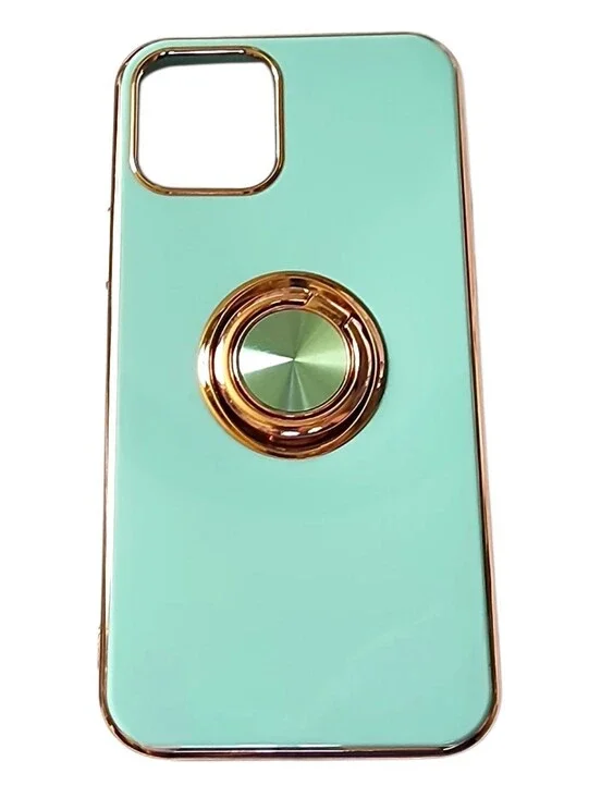 Mint Green Case With Gold Trim & Kickstand For iPhone 11