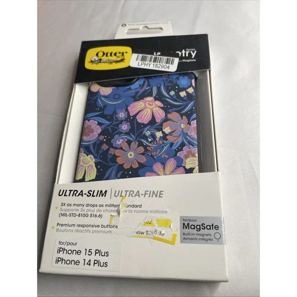 OtterBox Symmetry Series for MagSafe Case iPhone 15 Plus 14 Plus Floral