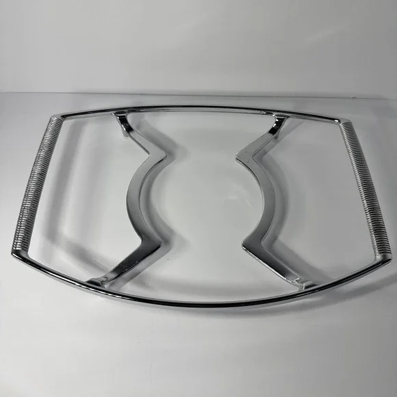 Corning Ware P-10-M-1 Vintage Chrome Casserole‎ Trivet Cradle 10 Inch Silver MCM