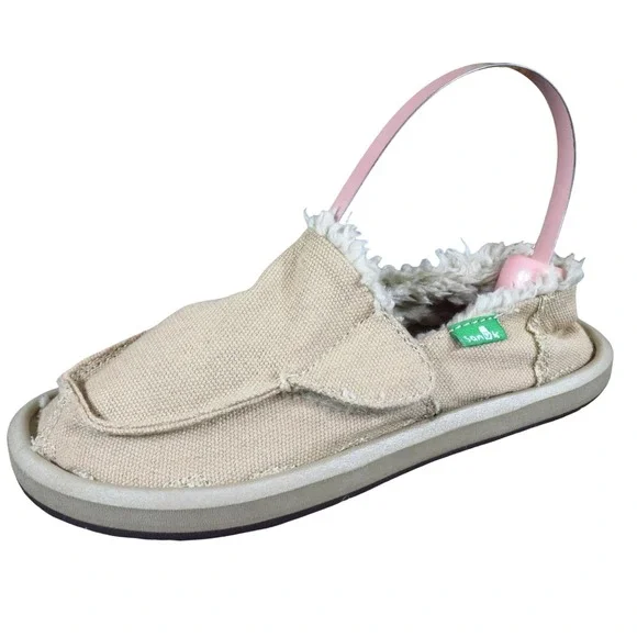 Sanuk Donna Hemp Chill Toddler Boys Casual Shoe Size‎ 10C Everyday Tan Fabric