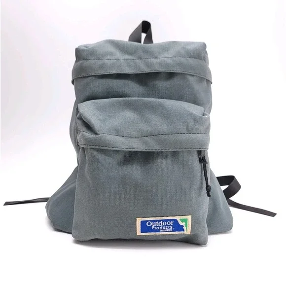 Vintage Outdoor Products Backpack‎ Gray Hiking Day Pack 80s USA