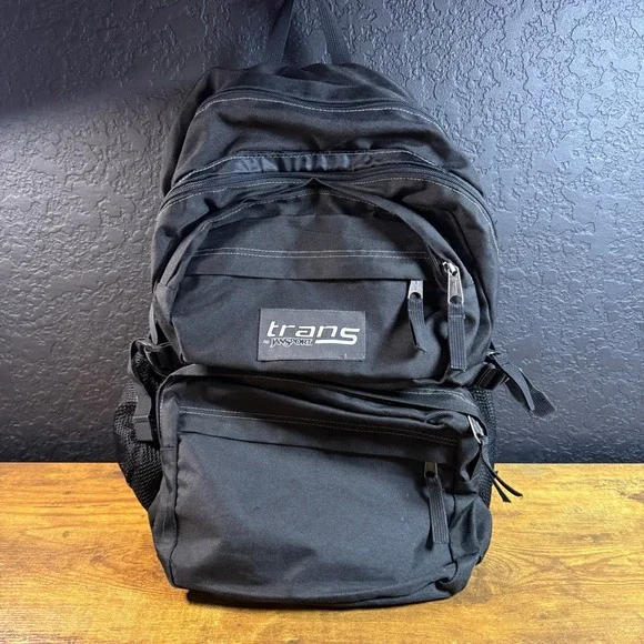 Trans by JanSport SuperMax Black Polyester Backpack Large Unisex OSFA