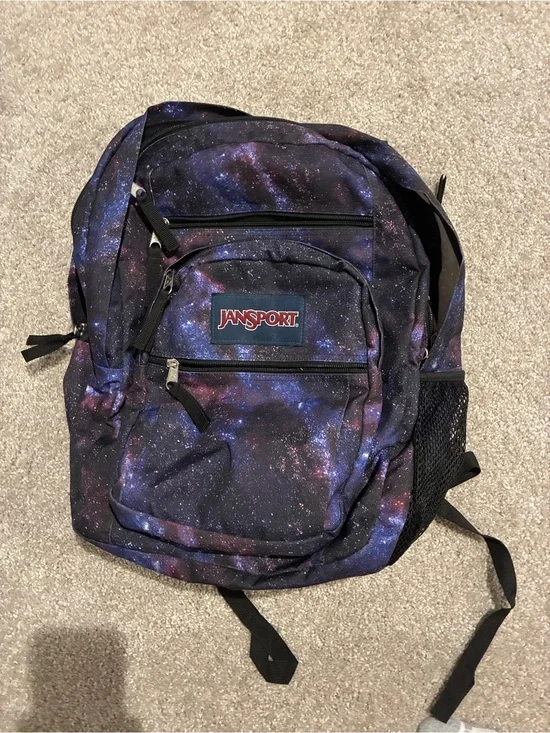 JanSport Galaxy Print Backpack - Purple/Blue No dust No sign of wear but used
