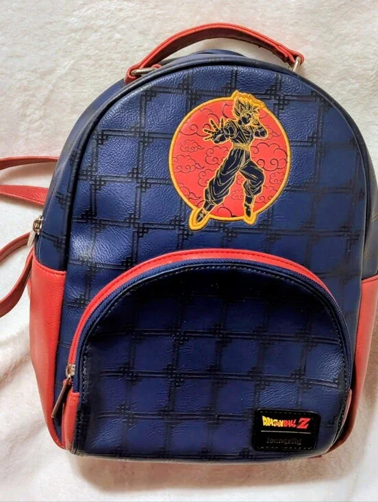 Loungefly Navy and Red Saiyan Goku Dragon Ball Z Mini Backpack 11