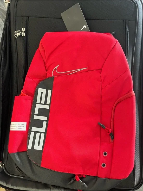 Nike Red Elite Sport Backpack with Silver Swoosh