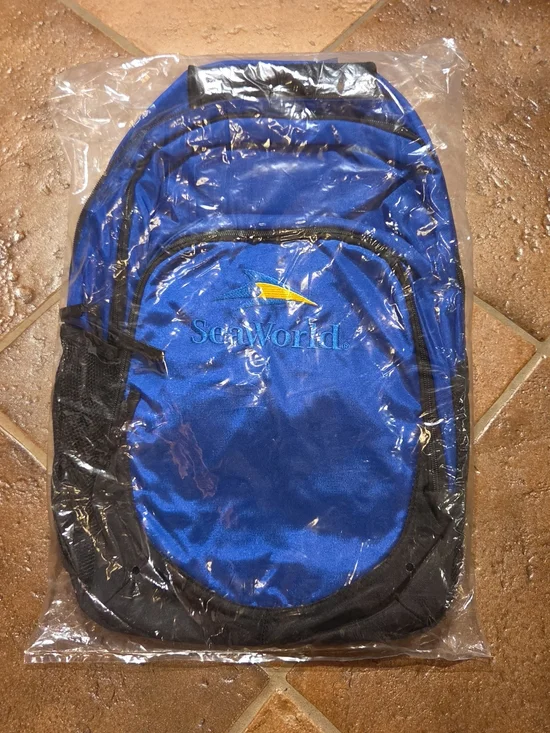 SeaWorld Blue and Black Backpack
