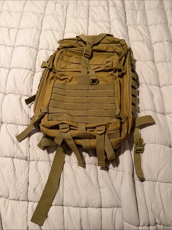 Men's Tactical Backpack - Khaki Rugged Field Pack