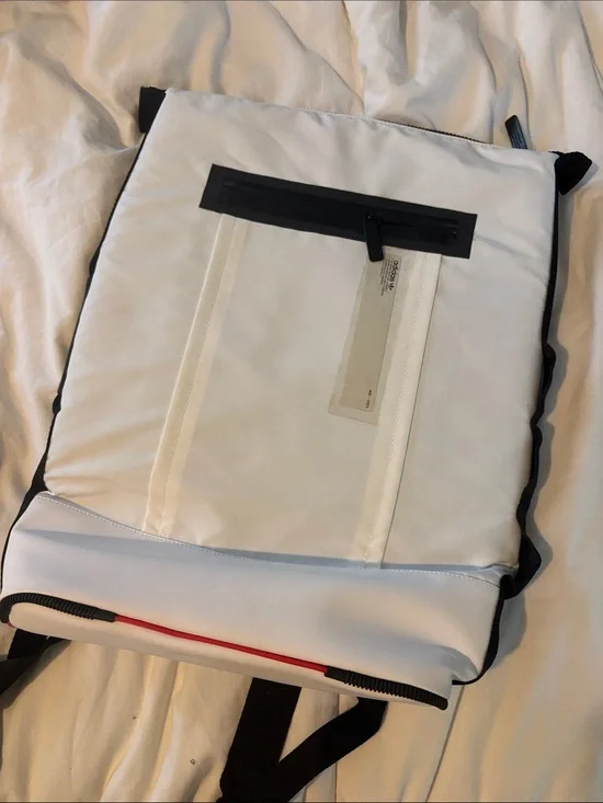 Adidas Minimalist Saturday Backpack White with Black Trim