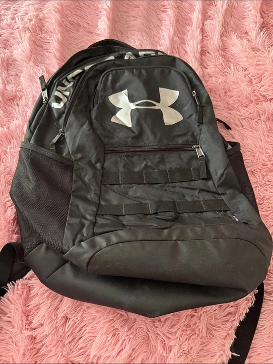 Under Armour Black Backpack with White Logo