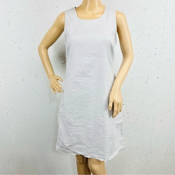 Level 99 Women's size Small Frost Gray Linen Blend Dress