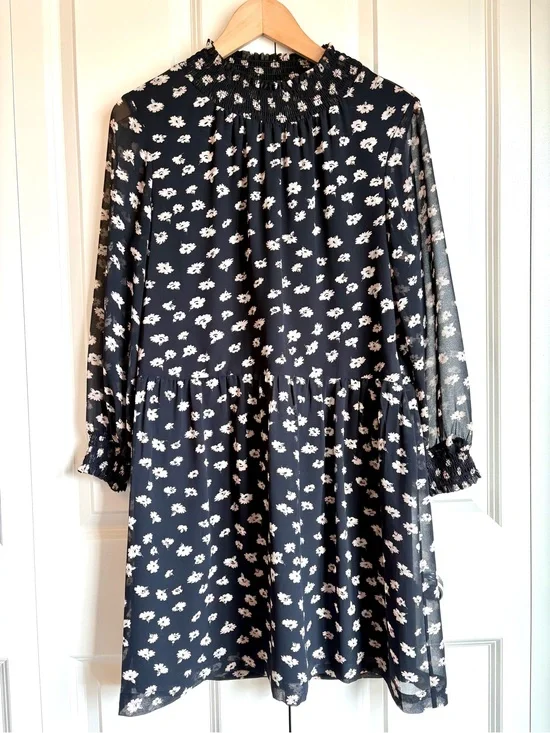 Madewell Mistlight Mockneck Whimsigoth Dress in the Seattle Floral size small