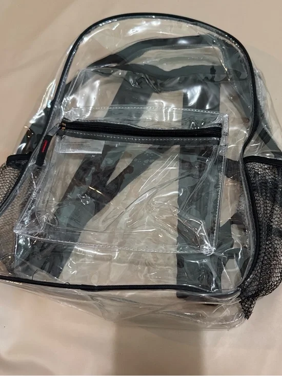 OtterBox Clear PVC Backpack with Black Trim and Mesh Pockets