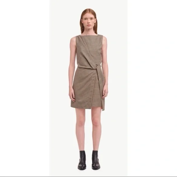 Rag & Bone Logan Dress Houndstooth Wool Sleeveless Mini Size 6