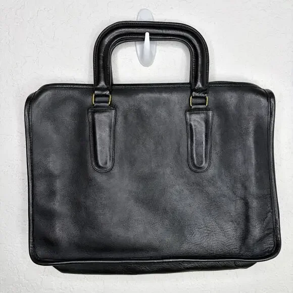 Vintage 70's Coach Slim Satchel briefcase Unisex Made In USA medium size 13