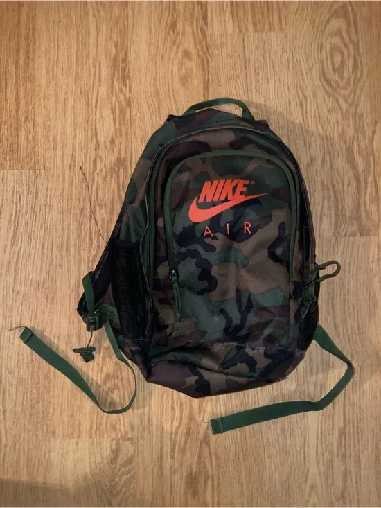 Nike Camouflage Backpack with Orange Logo