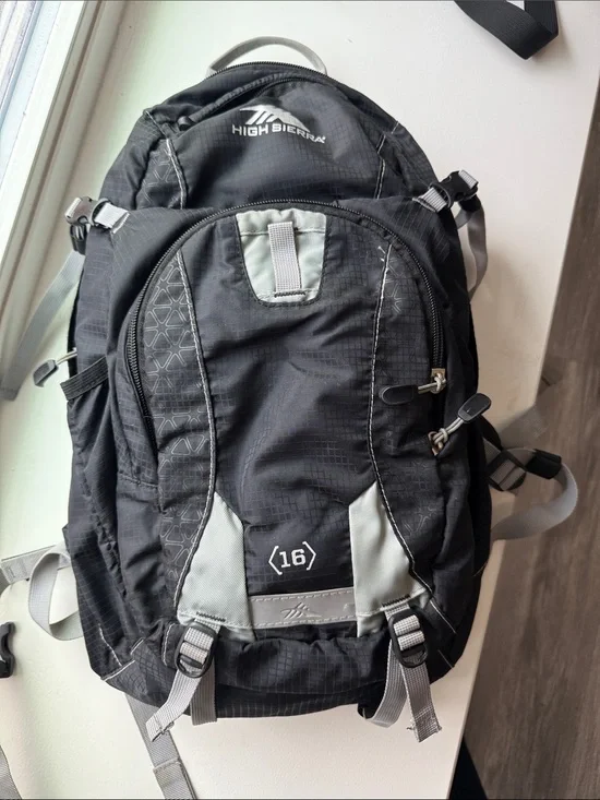 High Sierra Black and Gray Daypack Backpack